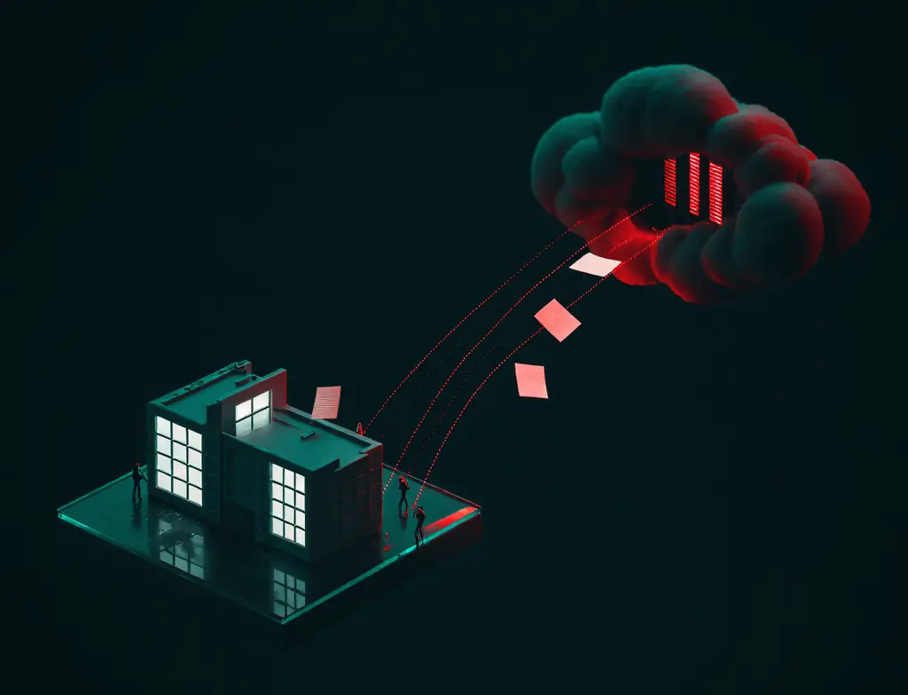 With public AI, company documents leave your network for unknown servers.